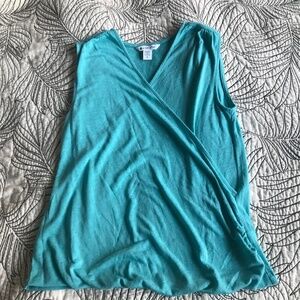 Athleta Tank Camisole Small Breezy Wrap turquoise aqua modal blouson active wear